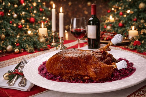 * GLUTENFREI * Klassik Gänsebraten inklusiver Beilagen und Sauce