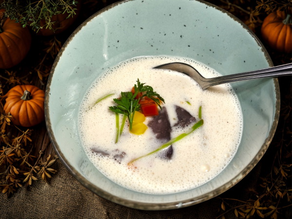 Weìße Gänsecremesuppe